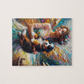 Fairy und ihr Berner Hund Welpe Puzzle (Horizontal)