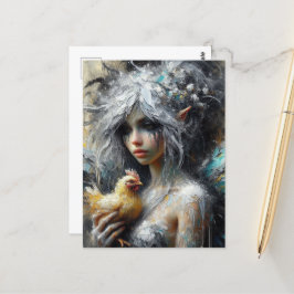 Fairy und ihr Buff Chicken Postkarte