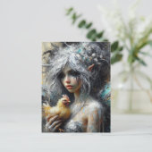 Fairy und ihr Buff Chicken Postkarte (Stehend Vorderseite)