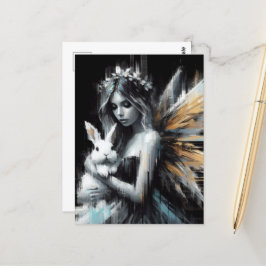 Fairy und ihr Bunny Glitch Postkarte