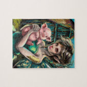 Fairy und ihr Schweine auf dem Bauernhof Puzzle (Horizontal)