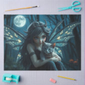 Fairy und ihre Katze Seidenpapier (Basteln)