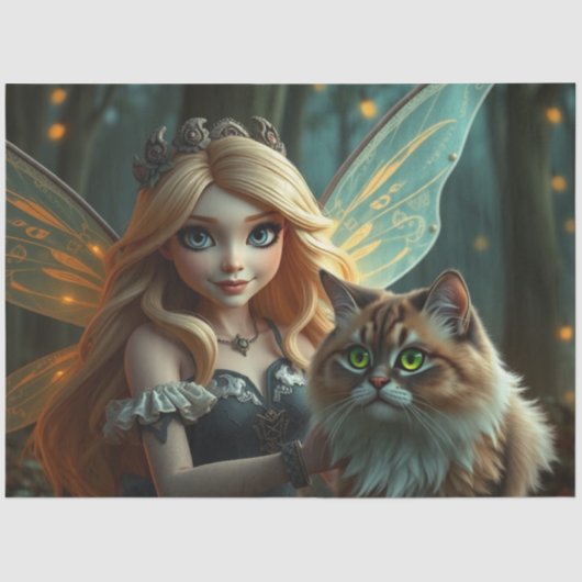 Fairy und ihre Katze, Seidenpapier (Vorderseite)