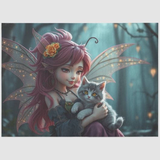 Fairy und ihre Katze, Seidenpapier (Vorderseite)