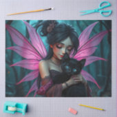 Fairy und ihre Katze, Seidenpapier (Basteln)