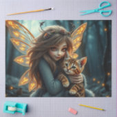 Fairy und ihre Katze Seidenpapier (Basteln)