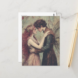 Fairy und Pan in Liebe Postkarte