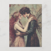 Fairy und Pan in Liebe Postkarte (Vorderseite)