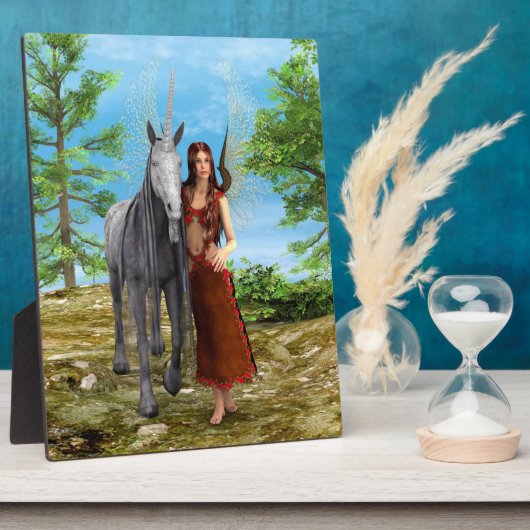 Fairy und Unicorn Fotoplatte (Seite)