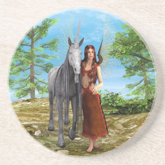 Fairy und Unicorn Getränkeuntersetzer (Vorne)