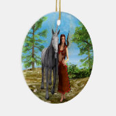 Fairy und Unicorn Keramikornament (Rechts)