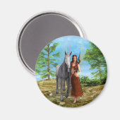 Fairy und Unicorn Magnet (Vorderseite/Rückseite)