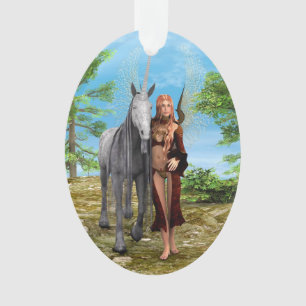 Fairy und Unicorn Ornament