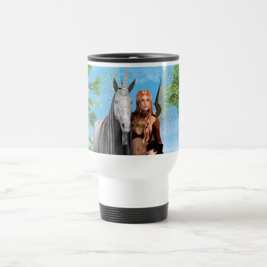 Fairy und Unicorn Reisebecher (Mittel)