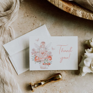 Fairy und Wildblumen Danke Karte