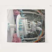 Fairy Unicorn Cake Wall Art Backdrop Banner Wandteppich (Vorderseite (Horizontal))