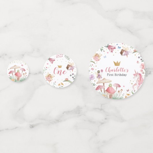 Fairy Unicorn Confetti Konfetti (Rückseiten)