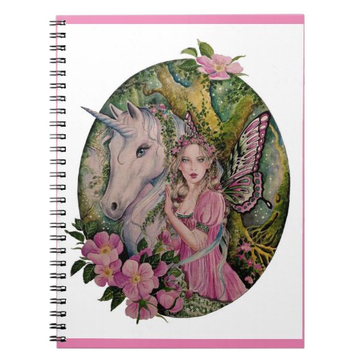 Fairy unicorn Spiralheft Notizblock (Vorderseite)