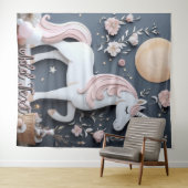 Fairy Unicorn Wall Art Backdrop Banner Wandteppich (Beispiel (Horizontal))