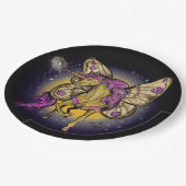 Fairy Unicorn Yellow Kaisermoth Pappteller (Schrägansicht)