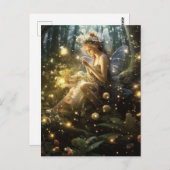 Fairy unter den Fireflies Postkarte (Vorne/Hinten)