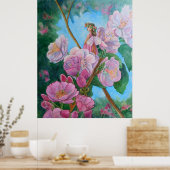 Fairy unter den Kirschblüten Poster (Küche)