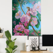 Fairy unter den Kirschblüten Poster (Heimbüro)