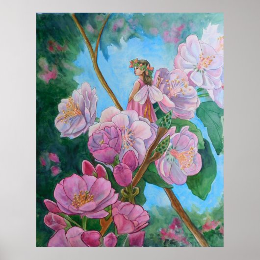 Fairy unter den Kirschblüten Poster (Vorne)