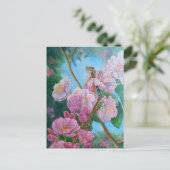 Fairy unter den Kirschblüten Postkarte (Stehend Vorderseite)