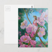 Fairy unter den Kirschblüten Postkarte (Vorne/Hinten)