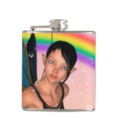 Fairy unter Rainbow Flachmann (Vorderseite)
