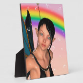 Fairy unter Rainbow Fotoplatte (Seite)