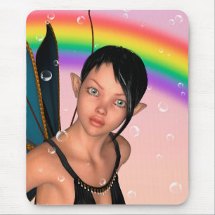 Fairy unter Rainbow Mousepad