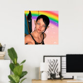 Fairy unter Rainbow Poster (Heimbüro)