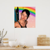Fairy unter Rainbow Poster (Küche)
