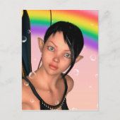 Fairy unter Rainbow Postkarte (Vorderseite)