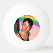 Fairy unter Rainbow Tischtennisball (Rückseite)