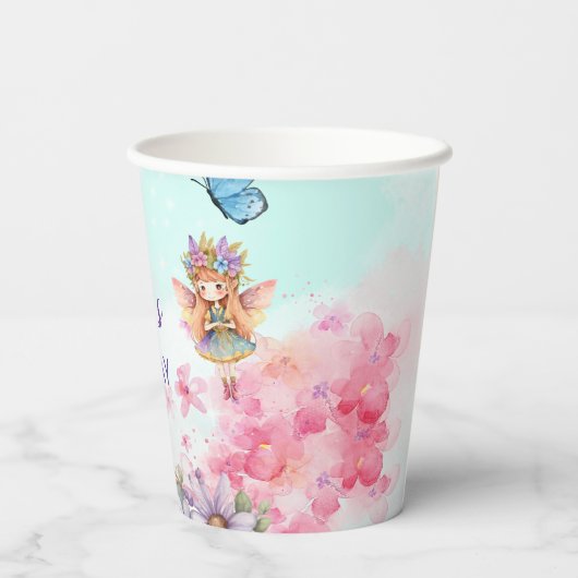 Fairy-verzauberte Waldpapiertasse Pappbecher (Rückseite)