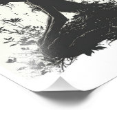 Fairy-verzauberte Waldtheorie Silhouette Fotodruck (Ecke)