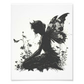 Fairy-verzauberte Waldtheorie Silhouette Fotodruck (Vorne)