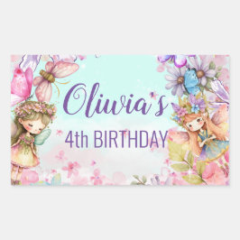 Fairy-verzauberter Forstaufkleber Rechteckiger Aufkleber