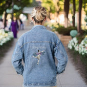 Fairy Vibes Dragonfly Woman White Lila Aqua Jeansjacke