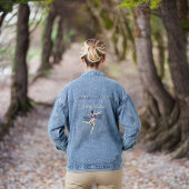 Fairy Vibes Dragonfly Woman White Lila Aqua Jeansjacke