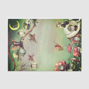 Fairy Village Decoupage Seidenpapier