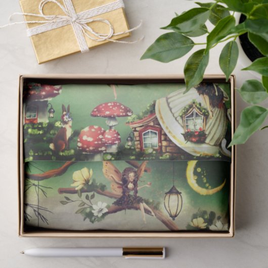 Fairy Village Decoupage Seidenpapier (Geschenk)