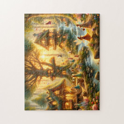 Fairy Village Magical Fairy Homes Waterfall Puzzle (Vertikal)