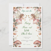 Fairy VIUR EST Birthday Einladung - Editable Twin (Vorderseite)