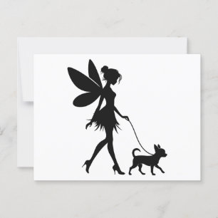 Fairy Walking Chihuahua Postkarte