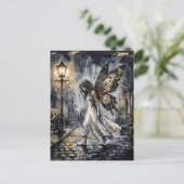 Fairy Walking in the Rain Postkarte (Stehend Vorderseite)