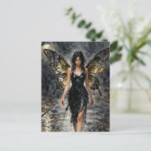 Fairy walking on a rainy night postkarte (Stehend Vorderseite)